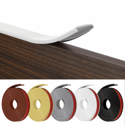 Flintronic U-Form Selbstklebend, Weichsockelleiste für Küche und Badezimmer, Möbelkantenband, Flexible TPE Faltbarer Kantenschutz für Schrankkanten, Abschlussleiste, Arbeitsplatten(Weiß, 30mm * 5m) 30mm 5m*30mm-weiß