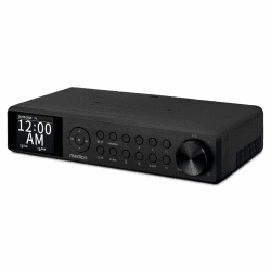 MEDION P66750 Küchen Unterbauradio (DAB+ Küchenradio, PLL UKW Radio, dimmbares TFT Farbdisplay, Koch Timer, Bluetooth, LED Leiste, inkl. Montagematerial) schwarz schwarz DAB+ | Farbdisplay