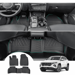 GAFAT Kompatibel mit Hyundai Tucson NX4 2021-2024 2025 (Benzin) Fussmatten, TPE Allwetter Fußmatten für Tucson Bj. 2021- Gummimatten 3D Scannen Hoher Rand 5-7 cm, Tucson NX4 Zubehör [Nicht für Hybrid] Fussmatten (Benzin)