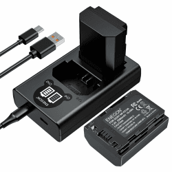 ENEGON Ersatzakku (2 Stück) und Smart LED Dual USB Ladegerät für Sony NP-FZ100 und Alpha 9, A9, Alpha 9R, A9R, Sony Alpha 9S, A9S, Sony A7RIII A7R3, Sony A7 III, Sony A7R4, Sony A7RIV Digitalkameras