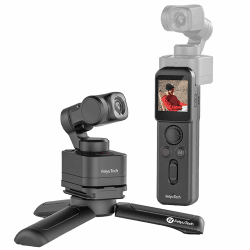 Feiyu Pocket 3 mit Kabelloser Fernbedienung - 4K Vlog-Kamera mit 3-Achsen Gimbal, Gesichtsverfolgung, Magnetischer Ständer, 130° Weitwinkel und F2.0 Blende, Camcorder im Taschenformat für Fotografie Feiyu Pocket 3 Kit