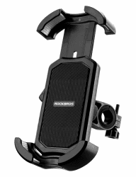 ROCKBROS Handyhalterung Fahrrad Handyhalter Motorrad，360° Drehbar Universal Handy Halterung für 4,7-7,0 Zoll Smartphone Schwarz (Lenker)