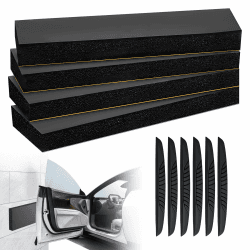 RoserRose 4 StüCk Garagen Wandschutz 30 * 10 * 3cm Und 6 StüCk AutotüR Schutz, Wandschutz Garage, AutotüR Schutz Garagenwand, AutotüR Kantenschutz FüR AutotüRen, GaragenwäNde Und Parkplatz, Schwarz