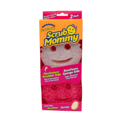 Scrub Daddy Scrub Mommy Putzschwamm, Topfreiniger Küchenschwämme, Putzmittel mit Texturveränderung, kratzfreier Spülschwamm, geruchsresistenter Smiley Schwamm, Geschirrschwamm - 2er Pack Rosa/Violet Assortiert 2er Pack