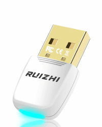 RUIZHI Bluetooth Adapter PC - 5.4 Bluetooth Dongle, Bluetooth Dongle USB, Bluetooth Adapter, Low Latency, Plug & Play, mit Windows 7/10/8.1/11, für Desktop, Laptop, Headset, Tastatur, Maus, Weiß