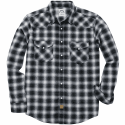 Dubinik® Herren Flanellhemd Flanellhemd Herren Kariert Western Cowboy Vintage Langarm Druckknöpfe Baumwolle Freizeithemden XL Schwarzer Farbverlauf
