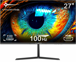 Minifire 27 Zoll Monitor, 100 Hz, Anti-Flicker, Full HD, 1080p Monitor PC Bildschirm mit HDMI Ports (MF27X3AL HDMI-Kabel im Lieferumfang enthalten) 27"/100Hz/HDMI/VGA