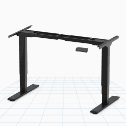 FLEXISPOT EC5B PRO Höhenverstellbarer Schreibtisch Elektrisch Tischgestell mit 2 starken Motoren, Super Belastung 160KG 3-Fach-Teleskop Memory-Steuerung und Softstart/-Stop (schwarz) TISCHGESTELL PRO Schwarz