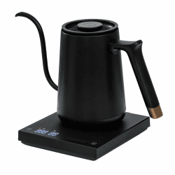 TIMEMORE Elektrischer Schwanenhals Wasserkocher Kaffee-und Teekanne, Fish Smart Coffee Electric Kettle 600ML Mit Temperatureinstellung für Coffee Tea Brewing, Home Edition Black, 192s Schnell auf 88°C Noir-600ml