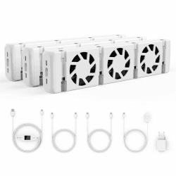 Heizkörper Ventilator, Smarter Heizungsventilator für Heizungen und Unterheizungen, Langlebiger Heizkörperverstärker zur Erhöhung der Heizeffizienz, zum Sparen von Energie und Heizkosten, Trio Set Wp03