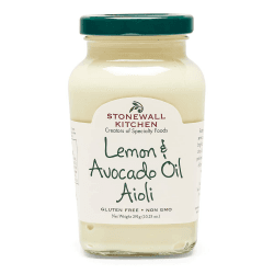 Stonewall Kitchen Lemon & Avocado Oil Aioli, 291g Glas – Frisch-cremige Zitronen-Avocado-Aioli für ein besonderes Geschmackserlebnis, Glutenfrei