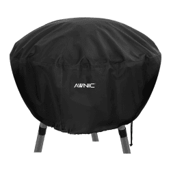 AWNIC Feuerschale Abdeckung Deckel, 80 cm Schutzhülle 420D Polyester Ø80×50cm Feuerstellenabdeckungen Feuerschalen für Den Garten Abdeckhaube