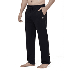 HMIYA Herren Jogginghose Baumwolle Sweathose Lange Atmungsaktiv Sporthose Yogahose Klassische Trainingshose mit Taschen M Schwarz
