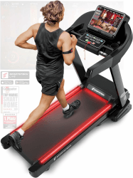 Sportstech F37s Laufband für Zuhause klappbar, Treadmill bis 20 km/h und 7PS, mit Steigung, 150 kg Nutzergewicht, Home Gym Running, Deutsche Qualitätsmarke - APP Anbindung Bluetooth, große Lauffläche Schwarz