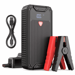 Jump Starter Powerbank 4000A Spitzenstrom 26800mAh Auto Starthilfe mit 10W USB-Schnellladung, Geeignet für Benzin- und Dieselmotoren bis 8L, Mit LED-Licht und LCD-Display,Auto Starthilfe mit PKW