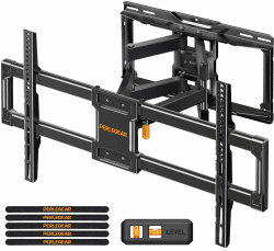 Perlegear TV Wandhalterung Schwenkbar für 42-84 Zoll Fernseher, Neigbar Ausfahren Wandhalterung Fernseher, TV Halterung Max Gewicht 60kg, VESA 200x100 zu 600x400mm