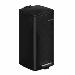 SONGMICS Mülleimer Küche, 30 Liter Abfalleimer, Tretmülleimer, Stahl, mit Inneneimer, Softclose, Offenhaltefunktion, tintenschwarz LTB593B02 tintenschwarz 30 L