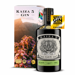 KAIZA 5 GIN - 0,7 l - 43% | Der ausgezeichnete Gin aus Südafrika/Kapstadt | Frisch, weich, exotisch mit schwarzer Johannisbeere und Grapefruit | Perfekt als Gin Tonic | Sunrise Sunrise 700 ml