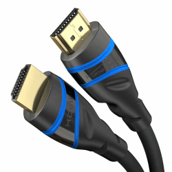 KabelDirekt – 10K & 8K HDMI Kabel, HDMI 2.1b – 2 m, erhältlich in 0,5-5 m – Zertifiziert, in Deutschland entwickelt (Ultra High Speed HDMI 2.1 Kabel für PC, PS5, Xbox, Monitor und TV – schwarz-blau) 2m Blau/Schwarz