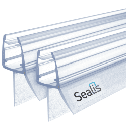 Sealis Duschdichtung 2x100cm - Duschtürdichtung für 5mm/6mm/7mm/8mm Glasdicke - Dichtung Dusche Glastür - Ersatz Duschlippendichtung für Duschtüren - Duschkabinen Dichtungen -Gummilippe Duschtür 2x 100cm Transparent