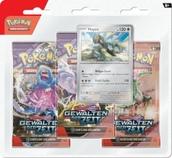 Pokémon-Sammelkartenspiel: 3er-Pack Karmesin & Purpur – Gewalten der Zeit: Mopex (3 Boosterpacks & 1 holografische Promokarte) Mopex Single