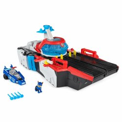 PAW PATROL: Der Mighty Kinofilm, Marine Hauptquartier Spielset, mit Chase Spielfigur und Superhelden-Fahrzeug, Spielzeug geeignet für Kinder ab 3 Jahren
