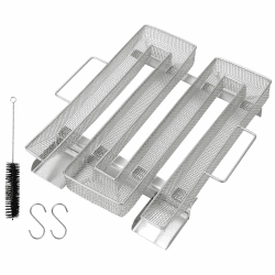 Lyeiaa Kaltrauchgenerator, Kaltrauch Kaltraucherzeuger aus Edelstahl zum Kalträuchern, Cold Smoke Generator, Food Smoker, Meat Smoker für Kugelgrill, BBQ, Smoker, Räucherofen (22,5 x 17,5 X 4,5cm) Type 1