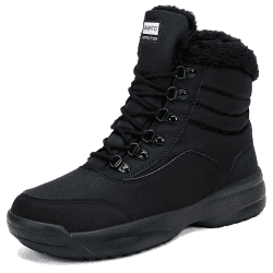 DANNTO Winterstiefel Damen Warme Gefütterte Winterschuhe Schneestiefel für Frauen Wanderschuhe Trekkingschuhe 43 EU Schwarz