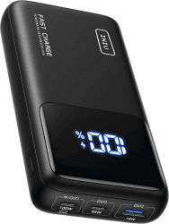 INIU Power Bank, 100W 25000mAh Powerbank Klein Aber Stark Phone & Laptop Externe Handyakkus USB C Input&Output, Kompatibel mit MacBook Pro Surface Go iPad Air iPhone 16 15 14 Pro Max Steam Deck etc Klassische Größe Schwarz