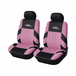 AUTOYOUTH Autositzbezüge für Vordersitze Universal Fit Komplettset Autositzschoner Reifenschienen Autositzzubehör, Rosa Rosa 4PCS