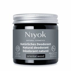 Niyok® 2-in-1 anti-transpirante Deocreme "Oriental Wood" (40ml) • Natürliches Deo ohne Aluminium • 24h Schutz vor Geruch & Schweiß • Deodorant Creme Unisex • Feste Deo Creme vegan