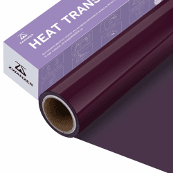 Zwanzer Plotterfolie Textil Burgunderrot, 30.5cm × 3.66m Flexfolie für Cricut und Silhouette Cameo, Verwendet in DIY-T-Shirt-Kleidung und Anderen Stoffen (Burgunderrot)