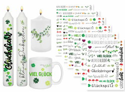 Sugeru 6 PCS Kerzentattoo Wassertransferdruck | wasserschiebefolie kerzen | kerzenaufkleber sticker | Kerzen dekorieren | Sprüche,ostern,Lieblingsmensch,Happy Birthday(Glückslicht)
