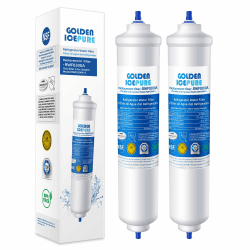 GOLDEN ICEPURE Wasserfilter Kühlschrank Ersatz für Samsung DA29-10105J, DA29-10105J HAFEX/EXP, DA99-02131B, WSF-100, EF9603, HAIER LG Inline-Kühlschrank,2 Stück 2 Stück (1er Pack)