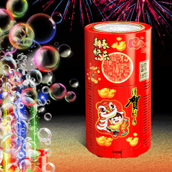 Feuerwerks-Seifenblasenmaschine (20 Löcher mit 250ml Seifenblasenlösung), Automatischer Seifenblasenhersteller mit Lichtern und abschaltbarem Sound für Kinder, Zeremonie, Weihnachten, Party 20 Löcher mit 250 Ml Seifenlösung