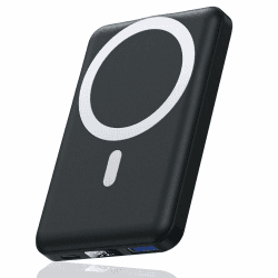 AOGUERBE for Mag-Safe Powerbank iPhone, 10000mAh Wireless Power Bank mit USB C in&Out, 22,5W Klein Aber Stark Magnetische Powerbank für iPhone 16/15/14/13/12 Pro/Pro Max/Plus/Mini (Schwarz)