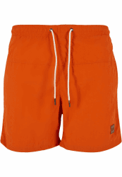 Urban Classics Herren Badehose Block Swim Shorts, Badehose für Männer, schnell trocknend, erhältlich in vielen Farbvarianten, Größen XS-5XL XXL Rust Orange