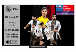 TCL 55T8A 55-Zoll-Fernseher, QLED, HDR 1000 nits, Full Array Local Dimming, IMAX Enhanced, 144Hz VRR, Dolby Vision und Atmos TV, Unterstützt bei Google T8A 2023 144Hz 55 Zoll