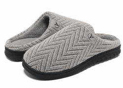 VIFUUR Damen Herren Hausschuhe Memory Foam Pantoffeln Wolle-Like Plüsch Futter Hohe Dichte Warme Indoor Outdoor Anti-Rutsch-Gummisohle Slip On Schuhe 42/43 EU Rosa Silberdraht