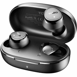 TOZO E1 Kopfhörer kabellos Bluetooth 5,3 Bluetooth Kopfhörer, In Ear Bluetooth Kopfhörer mit APP,30 Std Premium Sound,IPX6 Wasserdicht,2 ENC-Mikrofone klare Anrufe Noise Cancelling Kopfhörer - Schwarz