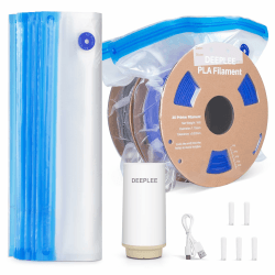 DEEPLEE Filament Vakuum Aufbewahrungsbeutel Kit, 30 Stück 3D-Druck Filament Vakuum Versiegelte Beutel mit Elektrischer USB-Pumpe, Feuchtigkeits und staubbeständig, 13.4 * 11.8 Zoll Filament Aufbewahrungsbeutel Kit PLA