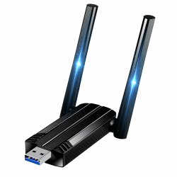 USB WLAN Stick Adapter für PC - Internet Stick 1300Mbps USB 3.0 Dual Band 2.4GHz/5.8GHz WLAN Adapter PC mit 2 x 5dBi Antenna PC/Laptop, Kompatibel mit Windows 11/10/8/7/Vista/XP, Mac OS 10.9-10.15