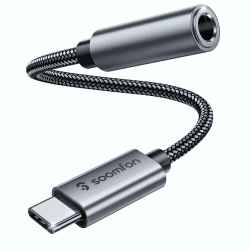 SOOMFON USB C auf 3,5mm Klinke Adapter USB Typ C auf AUX Kopfhörer Adapter Jack Audio USB C Kabel auf Klinke für iPhone 15/15 Pro Max, Samsung Galaxy S24/S23/S22/S21 Ultra Note20, Huawei, Pixel USB C auf 3,5mm Adapter