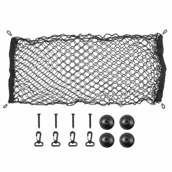 ValueHall Kofferraumnetz 90 x 30cm Gepäcknetz Elastisch Kofferraum Aufbewahrung Netz Universal Auto Netz mit 4 Haken Schutznetz für meisten Fahrzeugtypen V7075