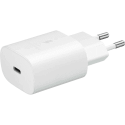 Samsung Schnellladegerät, 25 W, USB-Port Typ C (ohne Kabel),für iPhone, Weiß, Einheitsgröße