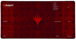 Konix Magic The Gathering Gaming-Mauspad XL 70 x 35 cm - rutschfeste Unterlage - Spielbrett-Motiv - Rot Magic: The Gathering Rot - Spielbrett