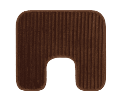 Gözze - Rutschfester Weicher Toilettenteppich in U-Form, 100% Polyester, 50 x 45 cm - Schokolade Schokolade 45 x 50 cm (Rechteckig)