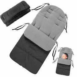 Baby Fußsack Kinderwagen, SilverChry Babyschale Einlage, Babyschale Regenschutz, Decke Kinderwagen, Fusssack, Fußsack für Autositze, Schlafsack-einlage, Winter Fußsack für Kinderwagen Buggy (Grau)