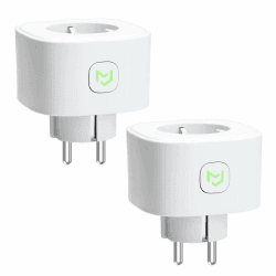 Meross WLAN Alexa Steckdose, Stromzähler für Steckdose mit Energieüberwachung, Smart Steckdose mit Zeitschaltuhr kompatibel mit Alexa und Google Home, Sprach- und Fernbedienung, 16A 3840W, 2 Stück Smart Steckdose 16A 2St.