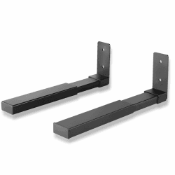 Suptek Soundbar-Wandhalterung, Lautsprecher-Wandhalterung. 1 Paar Lautsprecherständer, Dual-Lautsprecher-Halterung für Lautsprecher mit schwerem Mittelkanal, SPLK201, Schwarz